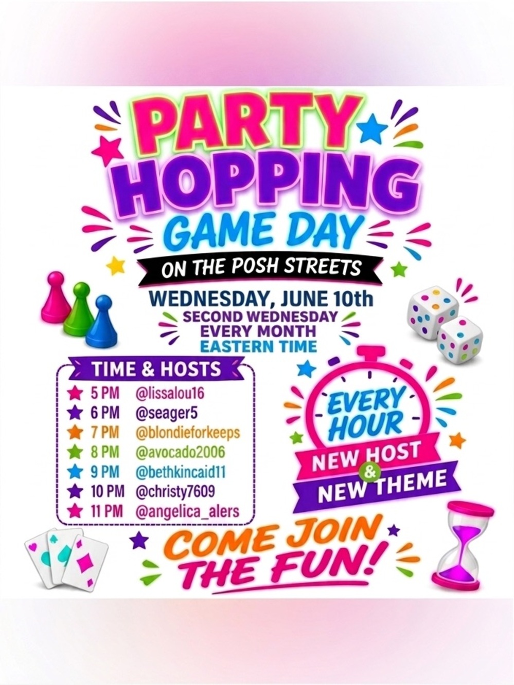 June 10th PARTY HOPPING GAME TRAIN with Friends PLEASE LIKE to Join US